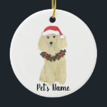 Personalisiertes Poodle (Blonde Golden Tan) Keramik Ornament<br><div class="desc">Machen Sie die schöne Liste in diesem Jahr mit einem Ornament Ihrer Lieblings-Poodle-Elf! Für die süßesten Geschenke,  paaren Sie es mit einem passenden Kunstdruck oder einem anderen Artikel aus meiner Sammlung!</div>