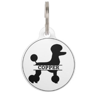 Personalisiertes Poodle Round-Pet-Tag Haustiermarke