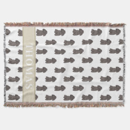Personalisiertes Poodle (schwarz) Decke