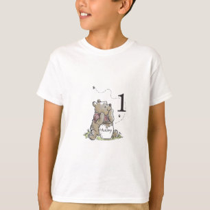 Personalisiertes Pooh-Wasserfarben-T-Shirt zum ers T-Shirt