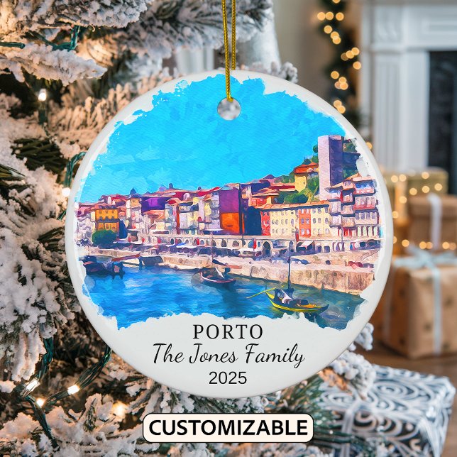 Personalisiertes Porto-Ornament, Portugal Keramik Ornament (Von Creator hochgeladen)