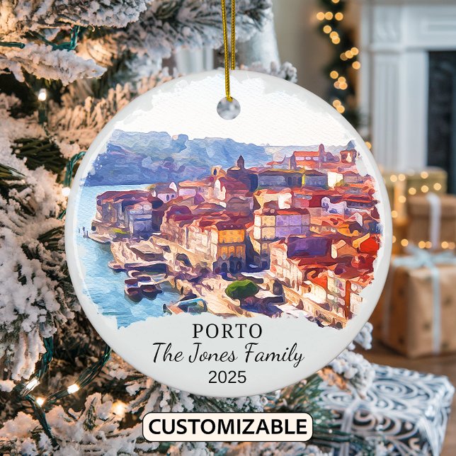 Personalisiertes Porto-Ornament, Portugal Keramik Ornament (Von Creator hochgeladen)