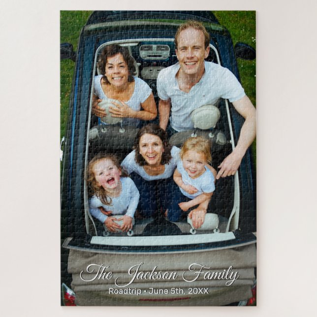 Personalisiertes Portrait Das Foto der Familie (Vertikal)