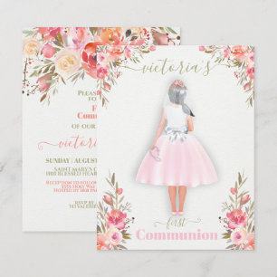 Personalisiertes Portrait Girl Einladung