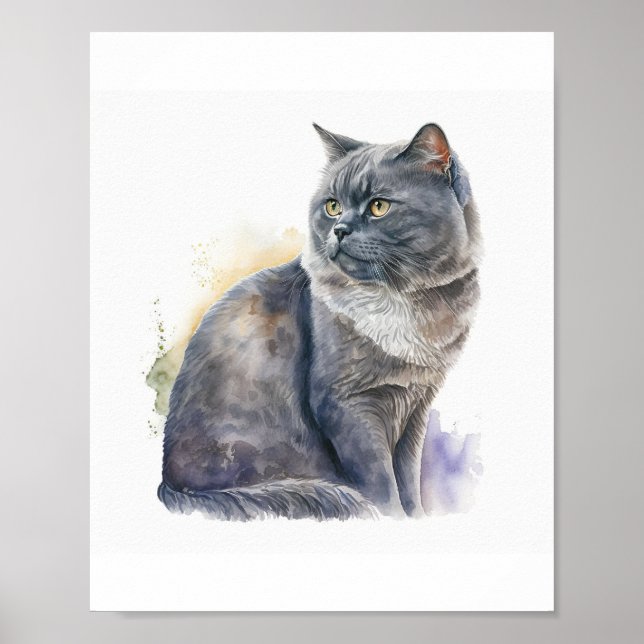 Personalisiertes Portrait von Haustieren, Haustier Poster (Vorne)