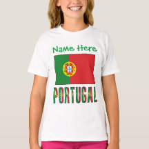 Personalisiertes Portugal-Flagge-Erbe Mädchen-