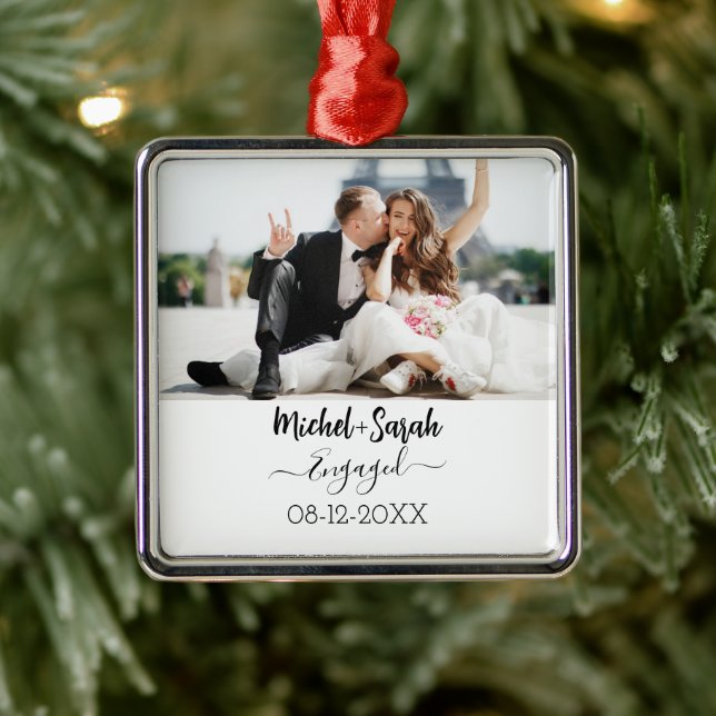 Personalisiertes Porzellan Foto Ornament (Baum)
