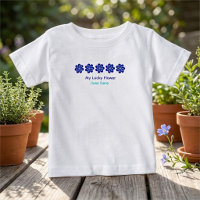Personalisiertes Positive Energie Blaues Florales
