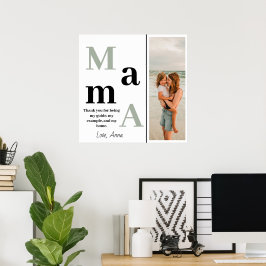 Personalisiertes Poster Mama-Lovely Message and Fo