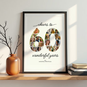 Personalisiertes Poster zur Feier von 60 Fotos in