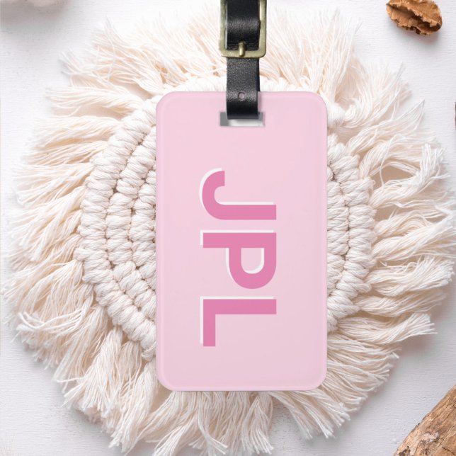Personalisiertes Preppy-Anfangsmonogramm Gepäckanhänger (Von Creator hochgeladen)