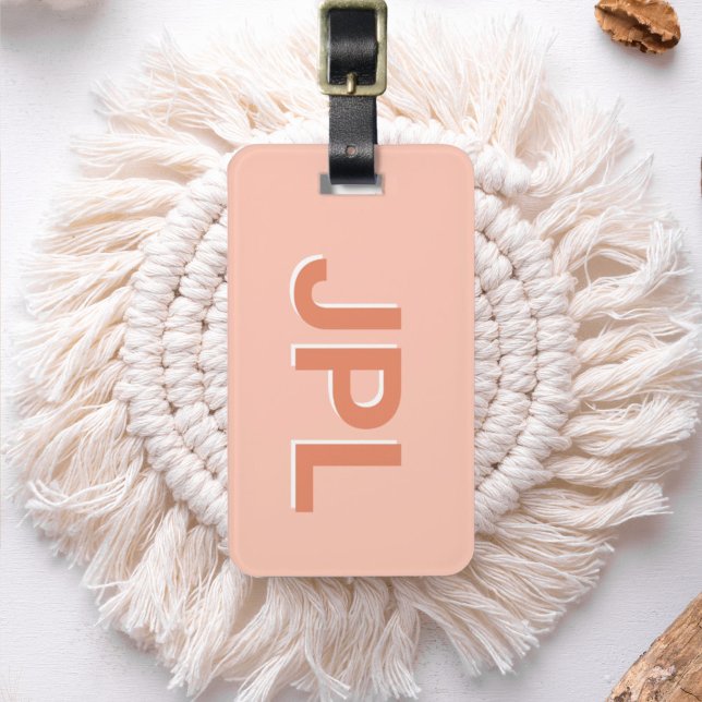 Personalisiertes Preppy-Anfangsmonogramm Gepäckanhänger (Von Creator hochgeladen)