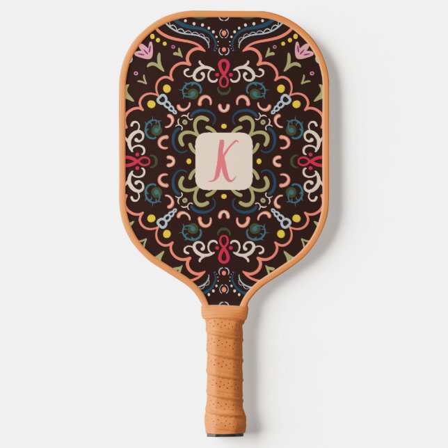 Personalisiertes Preppy Retro Pickleball Paddel Pickleball Schläger (Vorderseite)