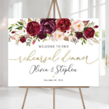 Personalisiertes Probe-Dinner-Schild, Hochzeitspro