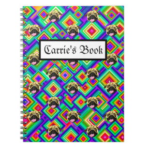 Personalisiertes Pug-Notizbuch Notizblock