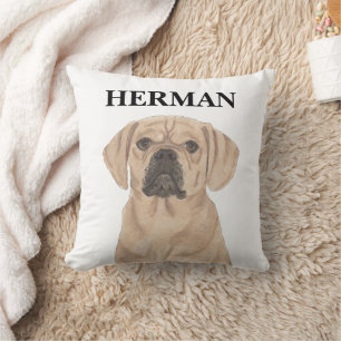 Personalisiertes Puggle reversible Kissen