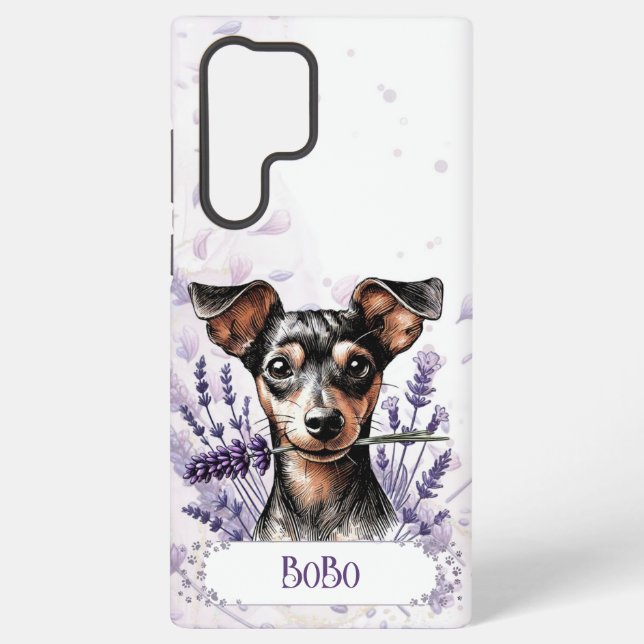 Personalisiertes Pup Phone Case - Min Button Samsung Galaxy Hülle (Rückseite)