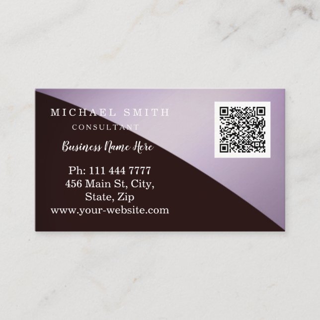 Personalisiertes QR-Logo für Unternehmen Visitenkarte (Vorderseite)