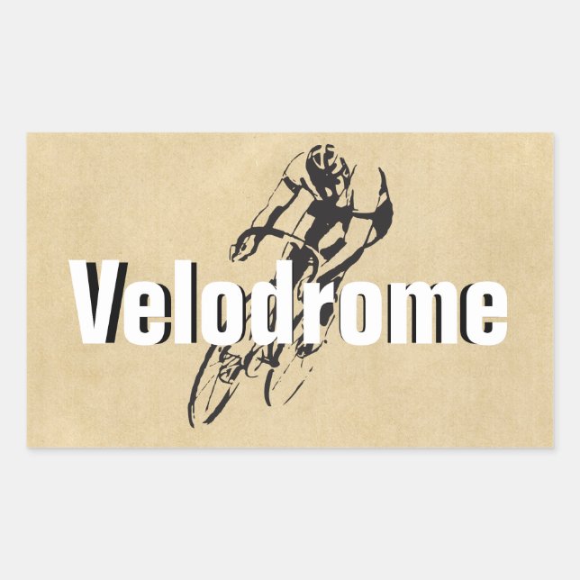 Personalisiertes Radrennen Rechteckiger Aufkleber (Vorderseite)