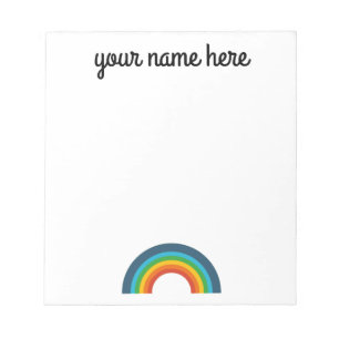 Personalisiertes Rainbow-Papier Notepad Notizblock