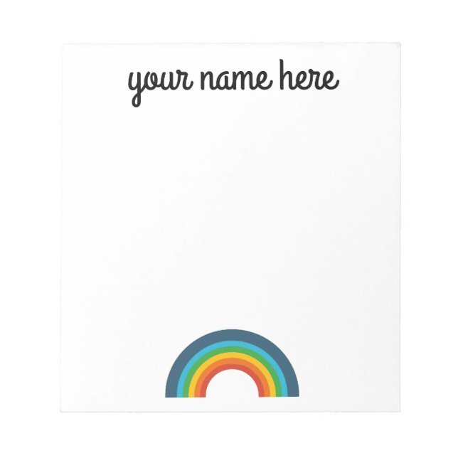 Personalisiertes Rainbow Stationer Notepad Notizblock (Vorderseite)