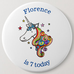 Personalisiertes Rainbow Unicorage Age Birthday Ab Button