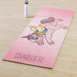 Personalisiertes Rainbow Unicorn Yogamatte