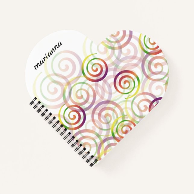 Personalisiertes Rainbow-Weihnachtsmuster Notizbuch (Vorderseite)