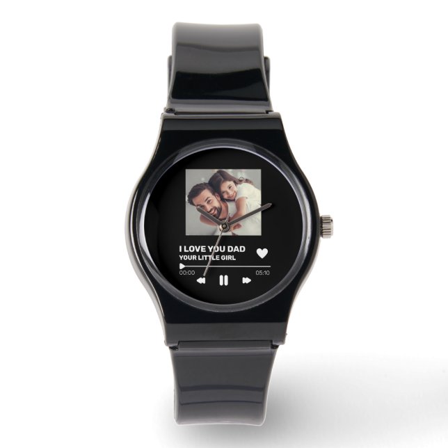 Personalisiertes Record Display-Geschenk Armbanduhr (Vorderseite)