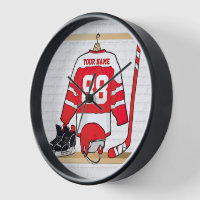 Personalisiertes Red and White Ice Hockey Jersey