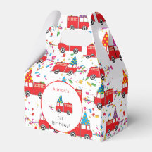 Personalisiertes Red Fire Truck Party Muster Gebur