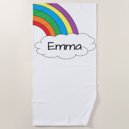 Personalisiertes Regenbogen-Badetuch Strandtuch