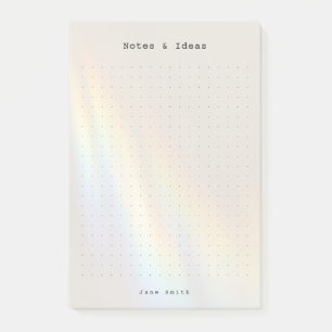 Personalisiertes Regenbogen-Licht-Ästhetik-Punkt-R Post-it Klebezettel