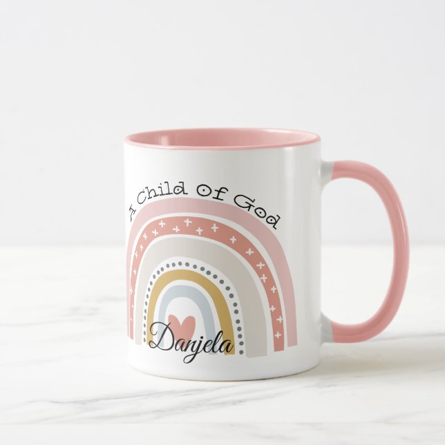 Personalisiertes Regenbogenkind der Bibel Tasse (Rechts)