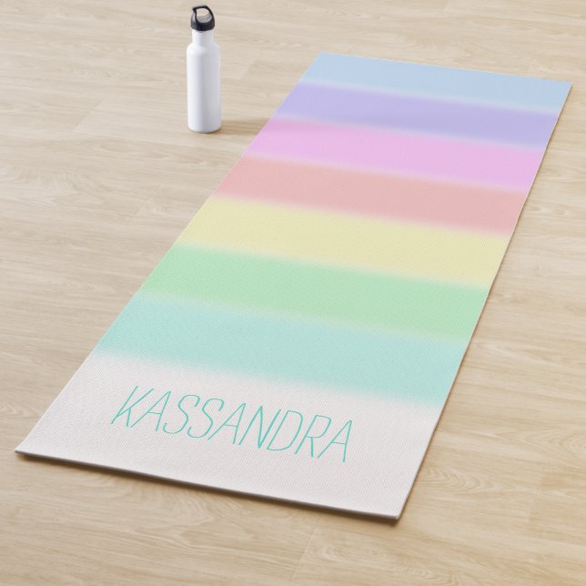 Personalisiertes Regenbogenmuster Yogamatte (Beispiel)