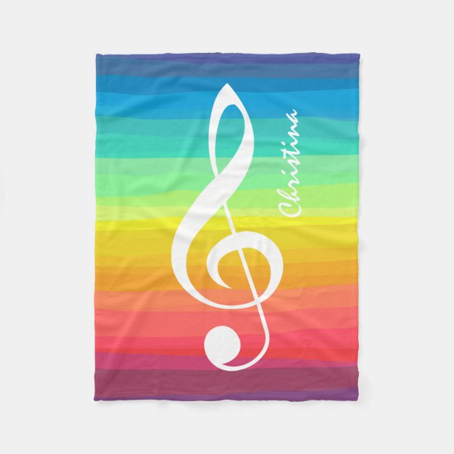 Personalisiertes Regenbogenwasser Fleecedecke (Vorderseite)