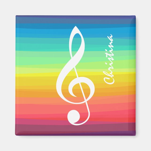 Personalisiertes Regenbogenwasser Magnet (Vorne)