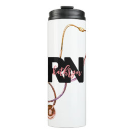 Personalisiertes registriertes Nurse RN Monogramm Thermosbecher