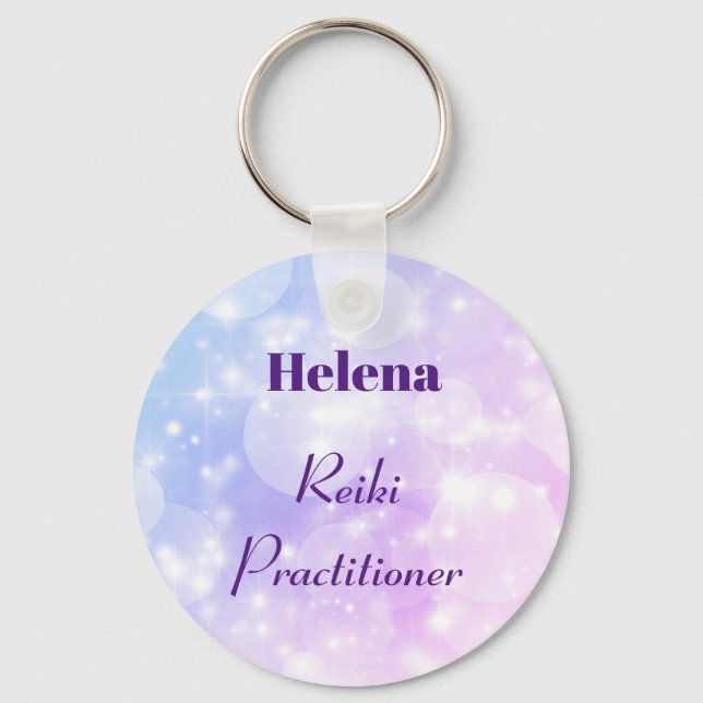 Personalisiertes Reiki Practitioner-Design Schlüsselanhänger (Vorderseite)