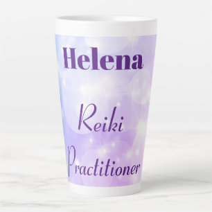 Personalisiertes Reiki Practitioner Funkeldesign Milchtasse