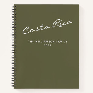 Personalisiertes Reiseservice Green Travel Journal Notizbuch
