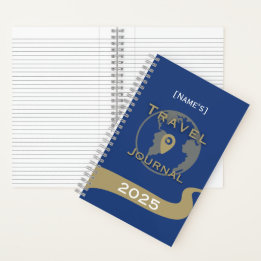 Personalisiertes Reisetagebuch 2025 Notizblock Notizbuch