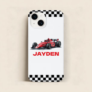 Personalisiertes Rennwagen für Jungen Case-Mate iPhone 14 Hülle