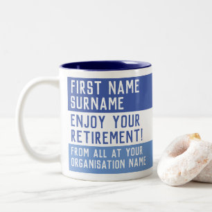 Personalisiertes Renten-Geschenk Zweifarbige Tasse