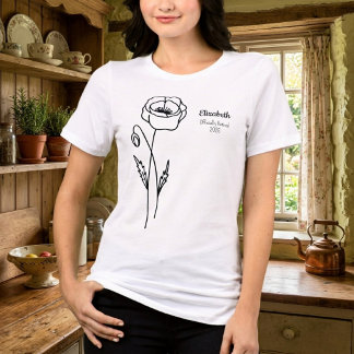 Personalisiertes Renten-Mohnblume T-Shirt