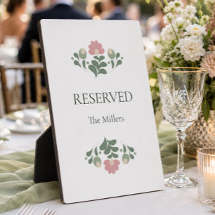 Personalisiertes Reserviertes Hochzeitstisch-Schil Fotoplatte