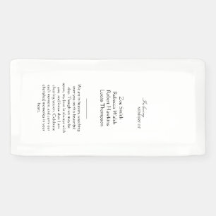 Personalisiertes reserviertes Memorial-Stoffschild Banner