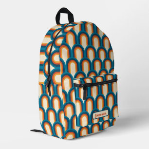 Personalisiertes Retro Arch Rainbow-Muster Bedruckter Rucksack