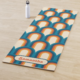 Personalisiertes Retro Arch Rainbow-Muster Yogamatte