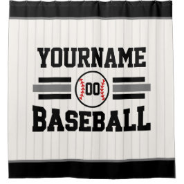 Personalisiertes Retro-Baseball-Player-Team Duschvorhang
